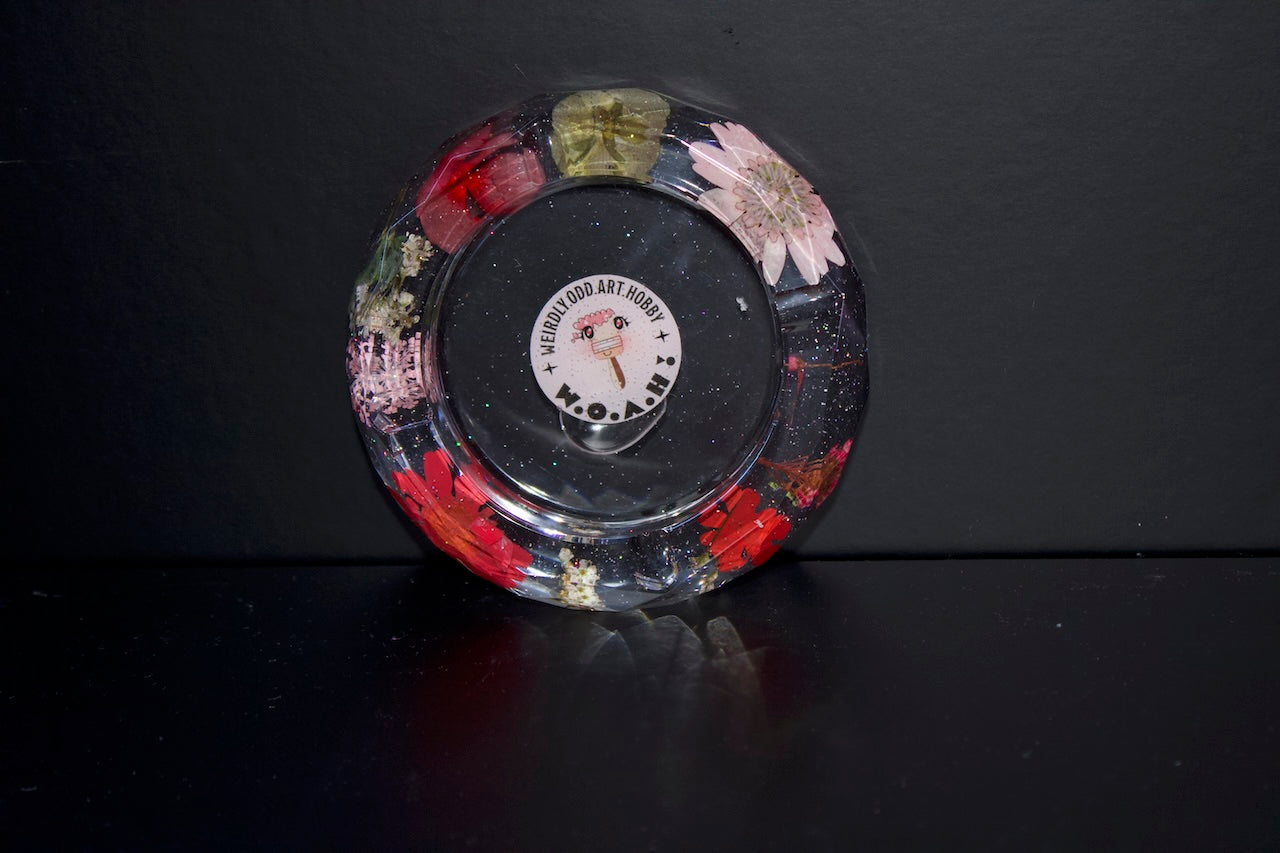 GARDEN FLORAL ROUND ASH TRAY