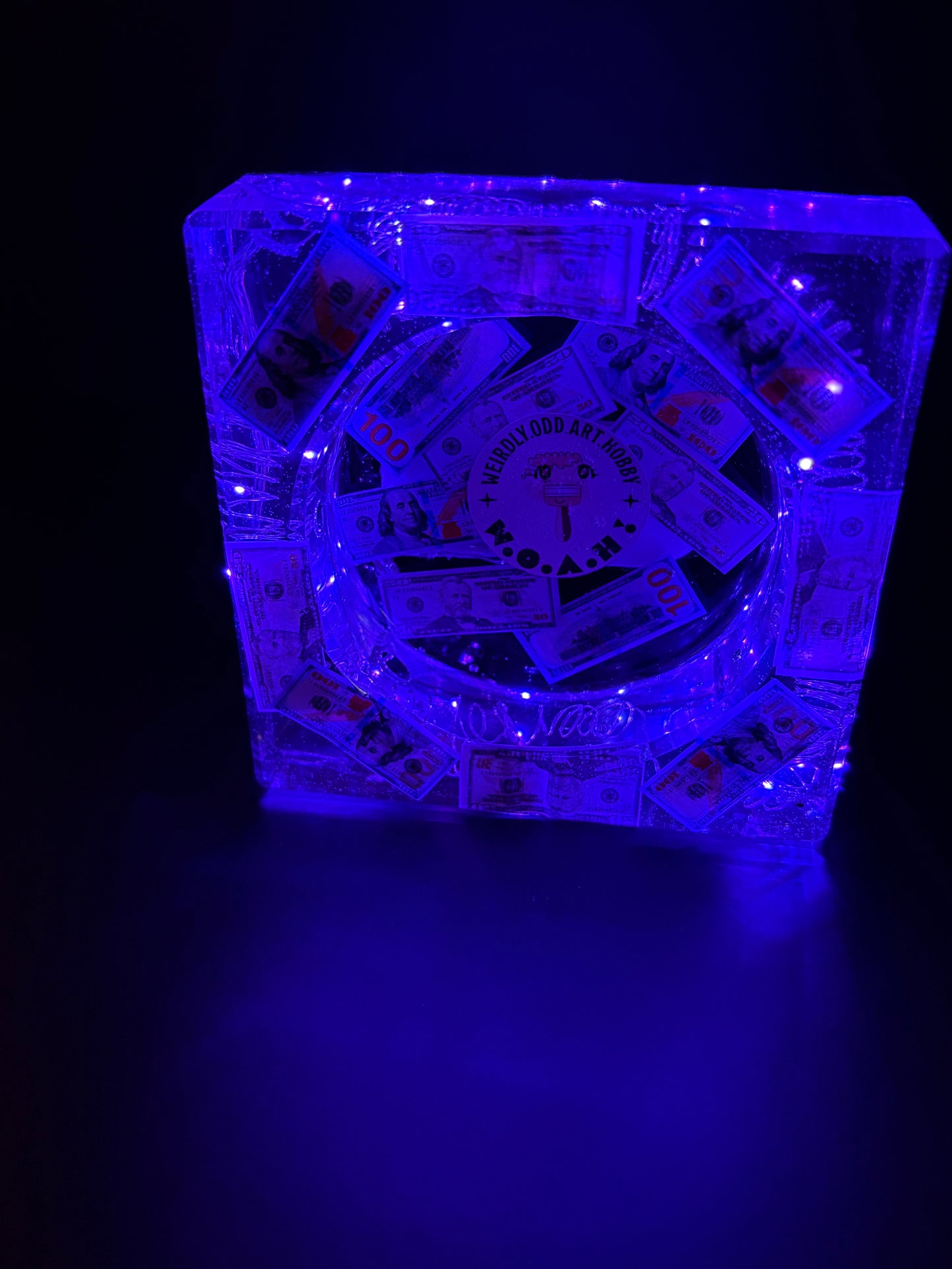 MONEY LIGHT UP ASHTRAY
