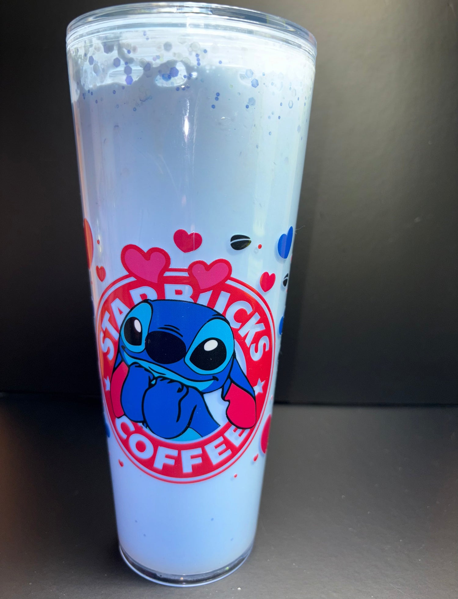 HAND CRAFTED 24 OZ SNOW GLOBE CUPS PLASTIC