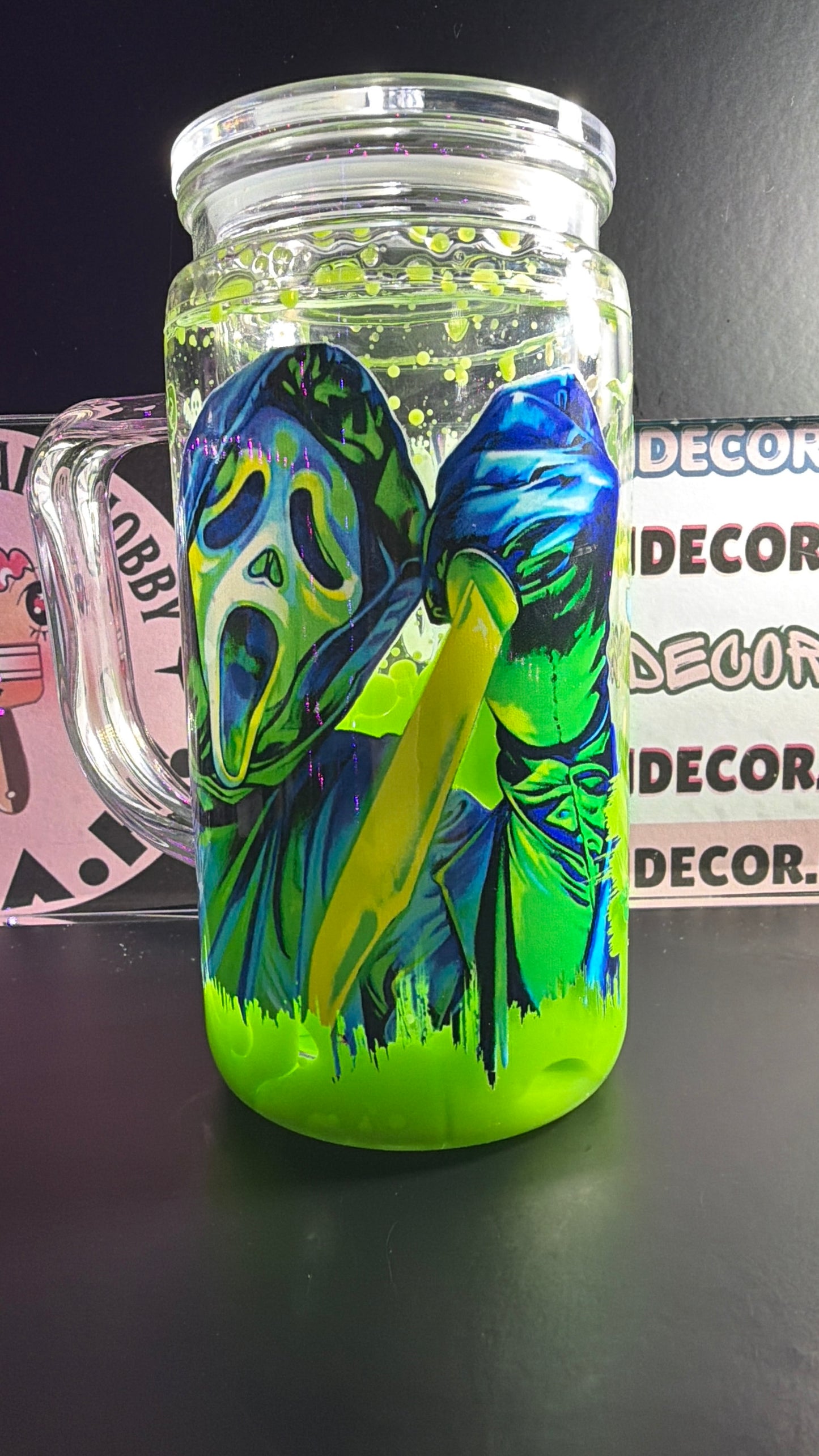 GHOST FACE INSPIRED LAVA ACRYLIC CUP