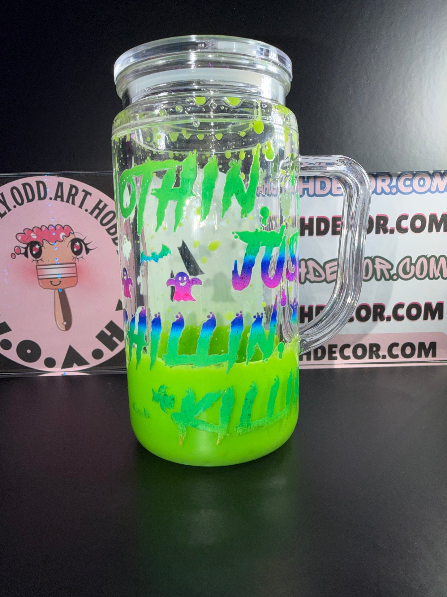 GHOST FACE INSPIRED LAVA ACRYLIC CUP